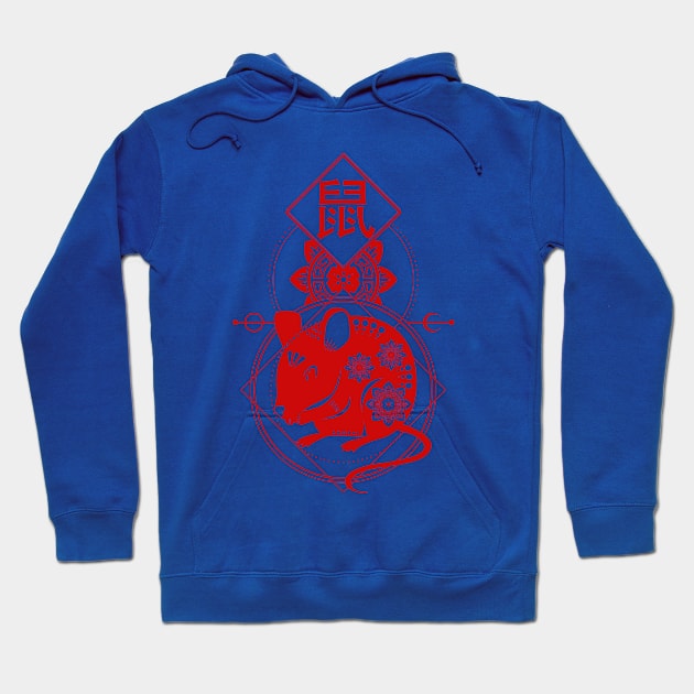 Chinese, Zodiac, Rat, Astrology, Star sign Hoodie by Strohalm